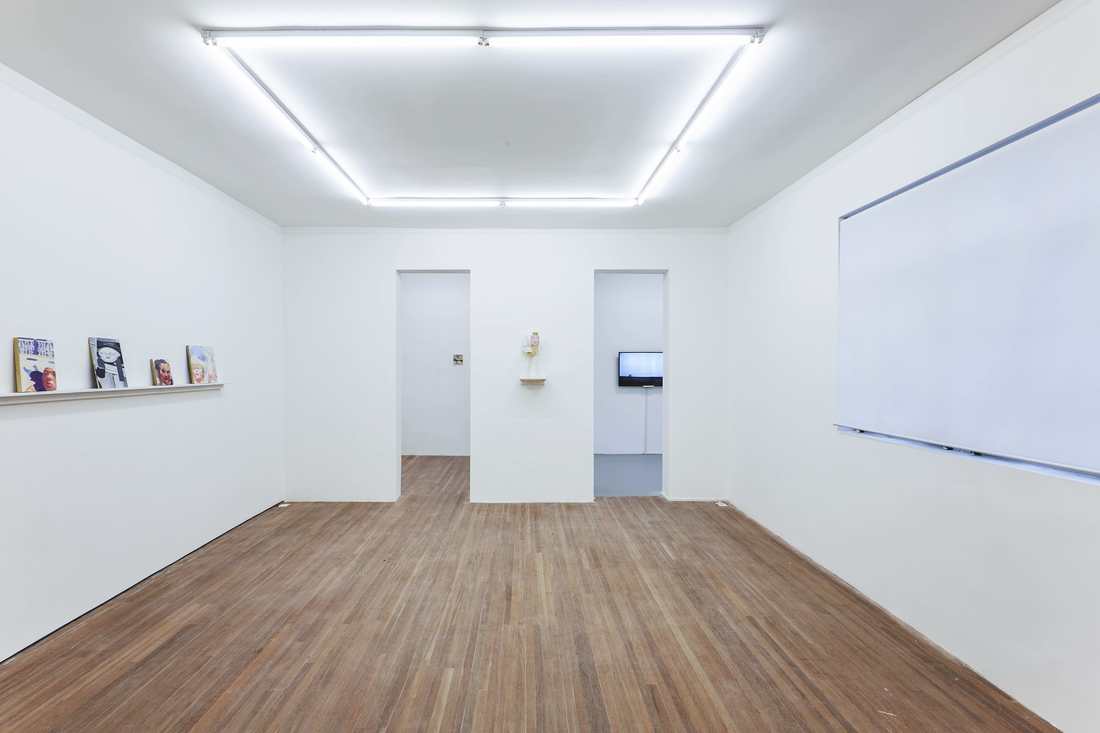 Installation view of works by Huang Kaiyu and Liu Yazhou at Gallery Vacancy.