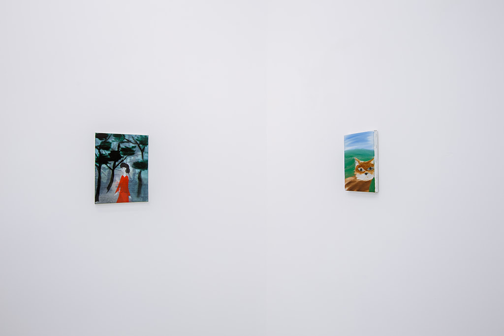 Installation view of Yu Nishimura’s paintings at Gallery Vacancy.