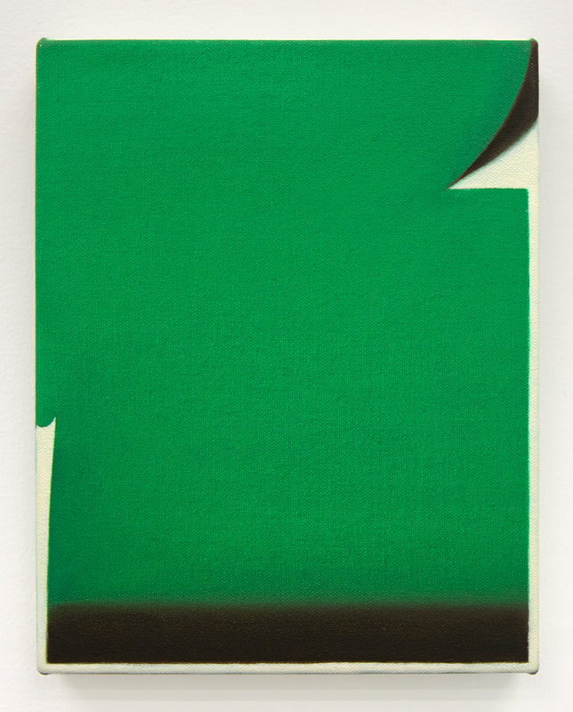Shi Jiayun, Green #1, 2018, oil on canvas, 25.4 x 20.3 cm (10 x 8 in), Gallery Vacancy